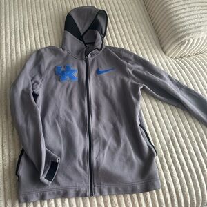 Nike Gray Hoodie with Blue Logo